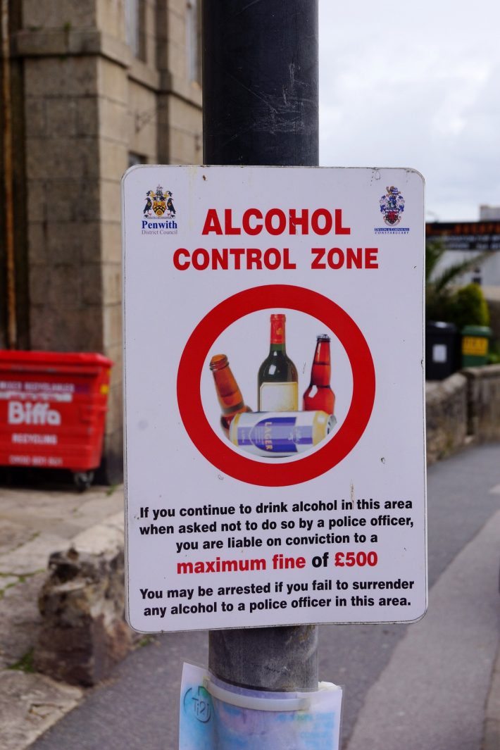 alcohol control zone